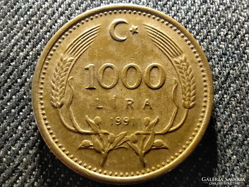 Turkey 1000 lira 1991 (id26629)