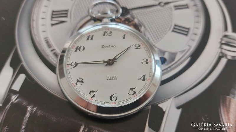 (K) beautiful unworn mechanical zentra ffi pocket watch