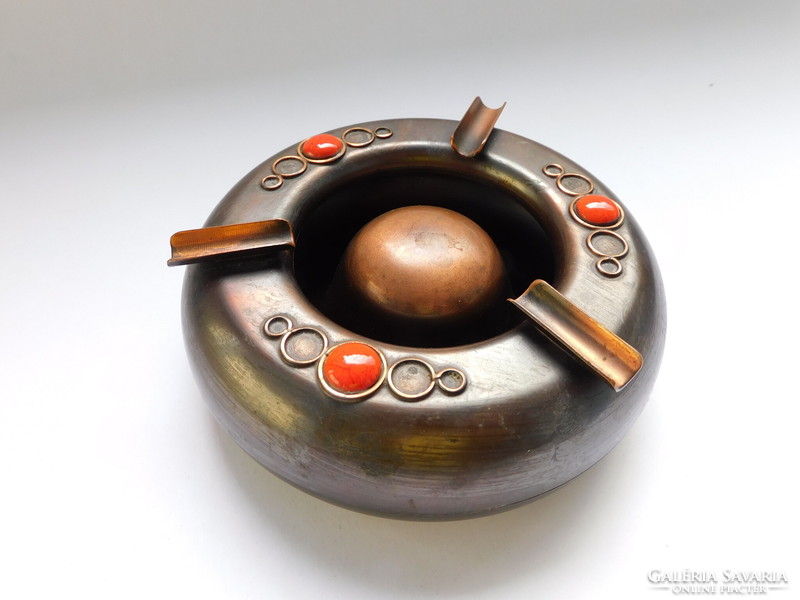 Retro craftsman metal ashtray - mid century