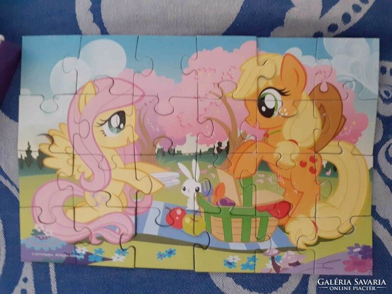 MLP G4 My Little Pony Travel Puzzle Treffl 24 és 30 db úti játék hiánytalan 2013 Hasbro