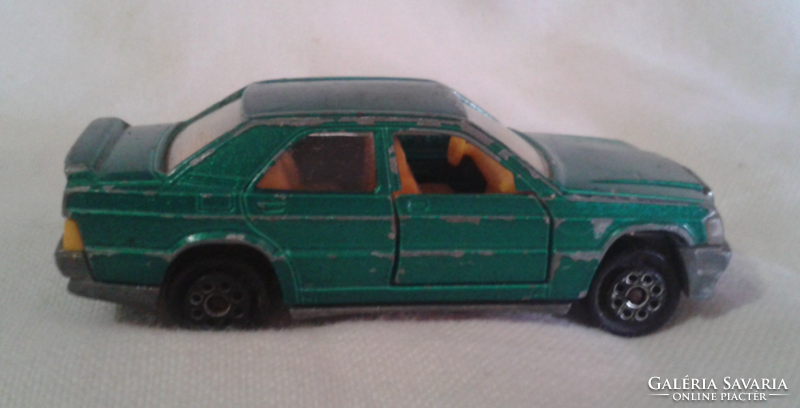 Majorette no 231 Mercedes Benz 190E green. Vintage. Made in France. metal 1/59