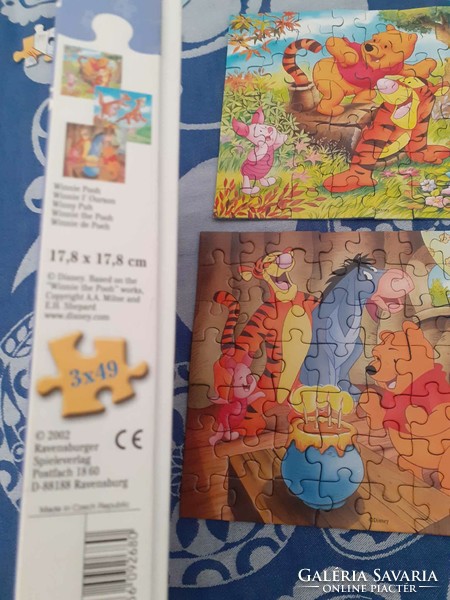 Disney Micimackó puzzle 3x49 db Ravensburger 2002 (az egyik kép hiányos)