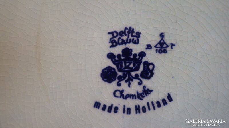 Delfts Blauw Chemkefa falidísz tál