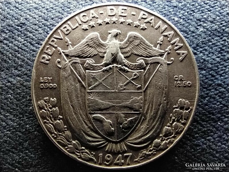 Panama Köztársaság (1903-) .900 ezüst 1/2 Balboa 1947 (id67553)