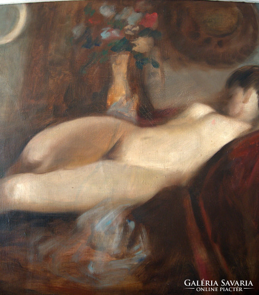Unknown painter: reclining nude