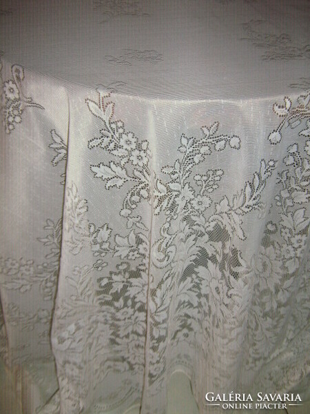 Gyönyörű vintage áttört mintás virágos függöny