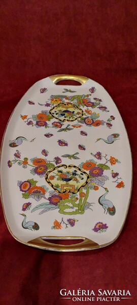 Pirken Hammer nagyobb porcelán tálca madaras dekorral