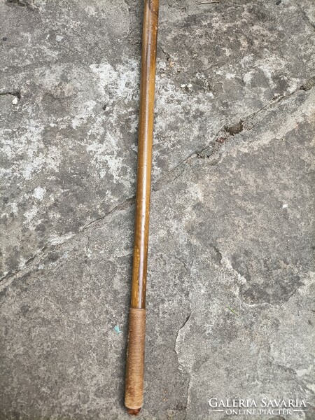 Art deco riding stick with silver handle