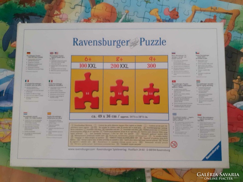 Disney Micimackó puzzle 200 db Ravensburger 2002 hiánytalan