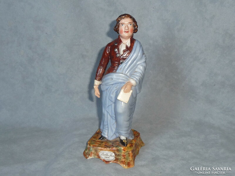 Antik porcelán figura különleges cseh porcelán figura Beethoven figura 19. század ritkaság