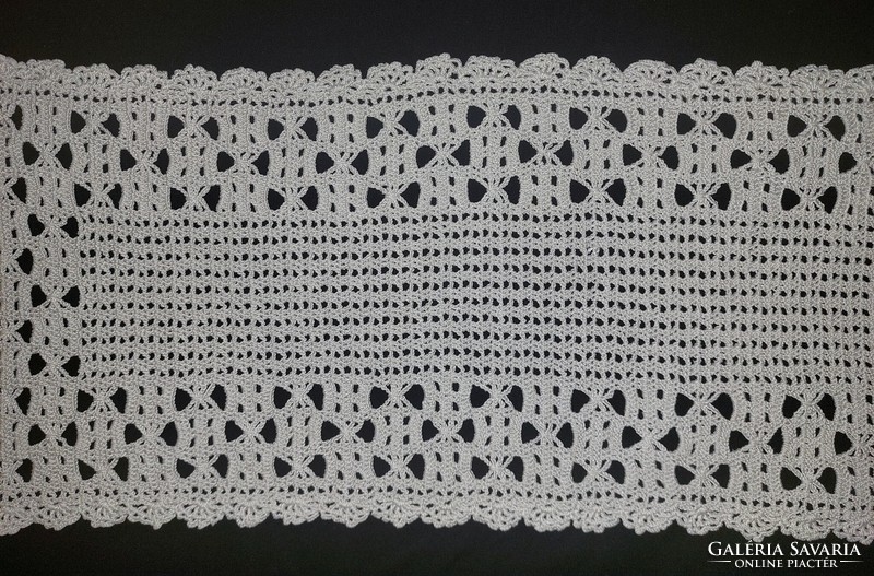 Old crocheted tablecloth 69×24cm