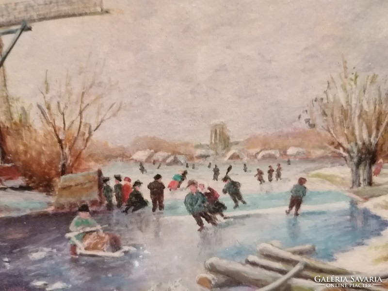 Egyed imre 1977 skaters painting