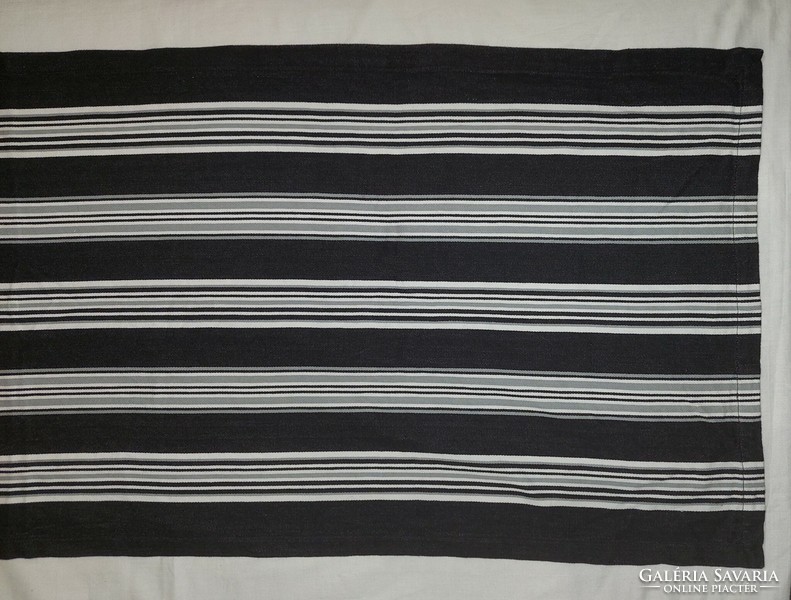 Black and white striped long tablecloth 141×48cm