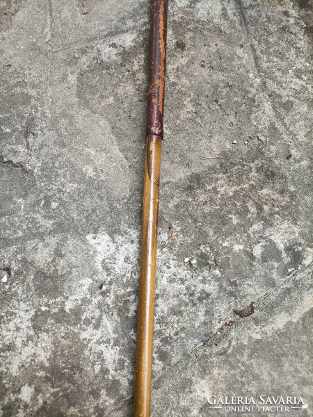 Art deco riding stick with silver handle