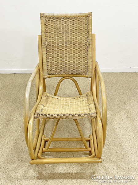 Vintage cane rocking chair