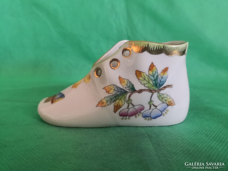 Herendi  Victoria (VBO) mintás cipő, sárga fűzővel (Viktória)