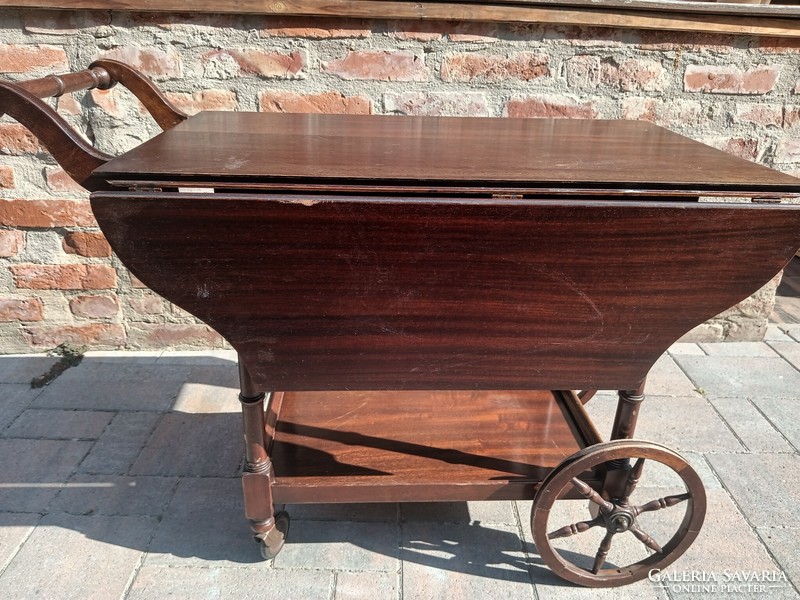 Vintage wheeled wooden cart