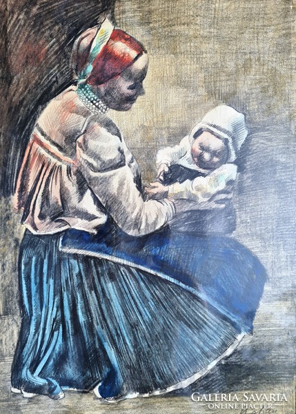 György Kohán -mother with child-