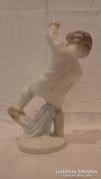 Herend porcelain putto statue