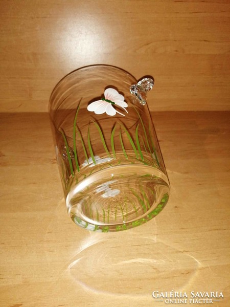 Retro, painted, butterfly - butterfly pattern glass ice cube holder ice bucket (34/d)