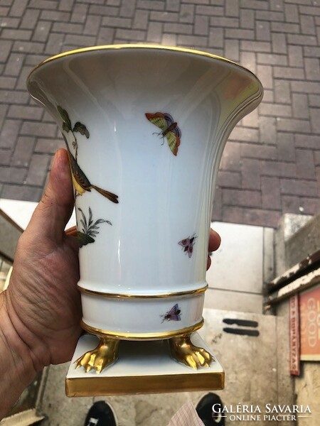 Herend rotchild patterned porcelain vase, size 22 cm.
