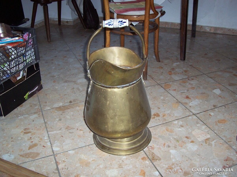 Copper with porcelain handle 63 cm high