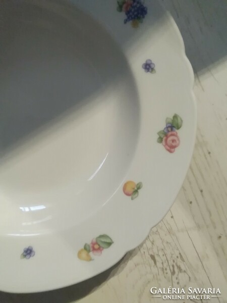 Porcelain deep plate - fruity - set of 4. / Bavaria