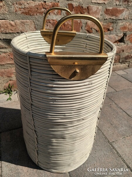 Vintage retro rattan umbrella stand negotiable.