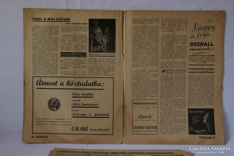 Tündérujjak magyar kézimunka újság 1936 szeptember