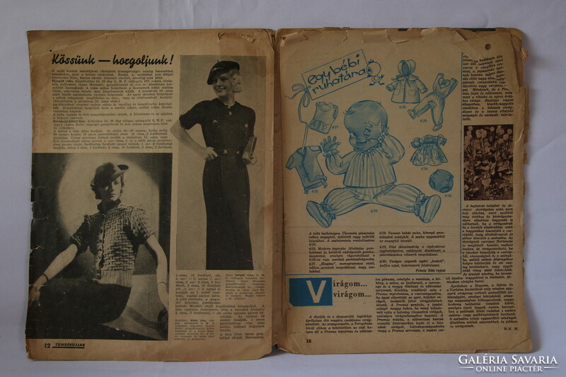 Tündérujjak magyar kézimunka újság 1941 augusztus
