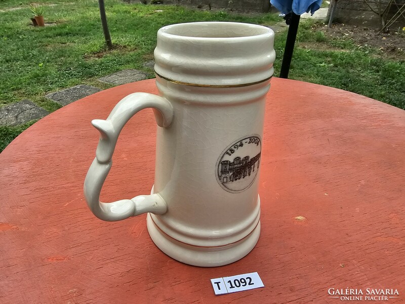 T1092 Jug commemorating 110 years of mining in Tatabánya, 17 cm