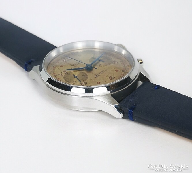 Actua Geneva vintage chronograph wristwatch, in a custom made steel case, Landeron 51 caliber