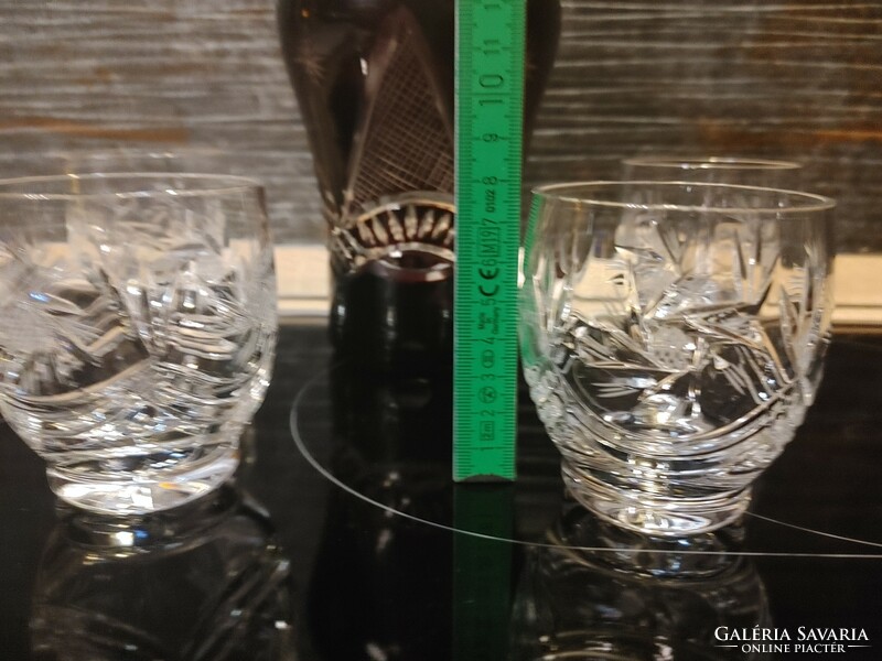 Színes üveg kristály likőrös pálinkás boros butella kiöntő  üveg palack dugóval whiskys