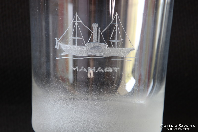 4 db MAHART hajós üvegpohár