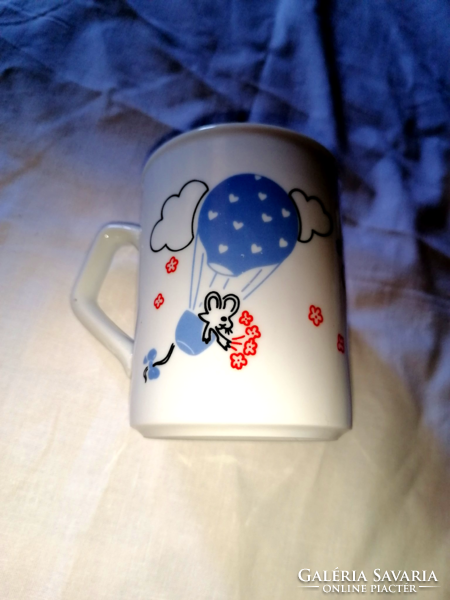 Zsolnay, rare, little mice in love cup, mug 15.