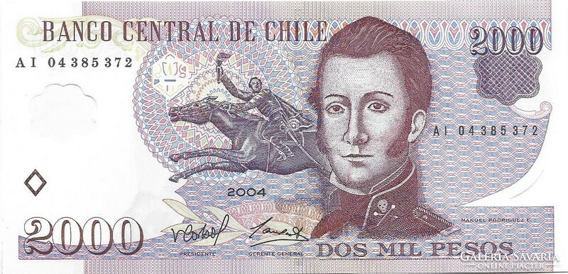2000 mil pesos 2004 Chile UNC