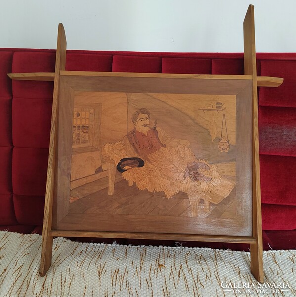 Old marquetry picture