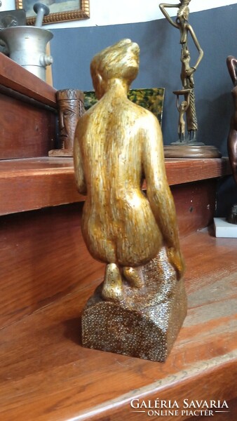 Nude sculpture made of copper alloy, art deco, height 28 cm.