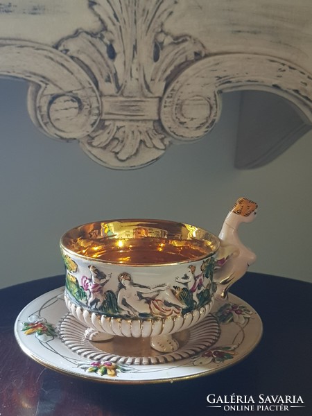 Capodimonte tea cup and saucer