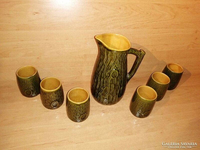 Tree trunk wine ceramic set - 6 persons (34/d)