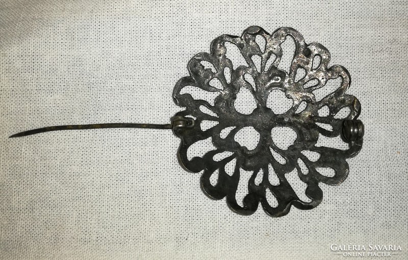 Antique metal brooch