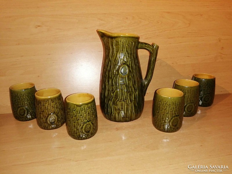 Tree trunk wine ceramic set - 6 persons (34/d)