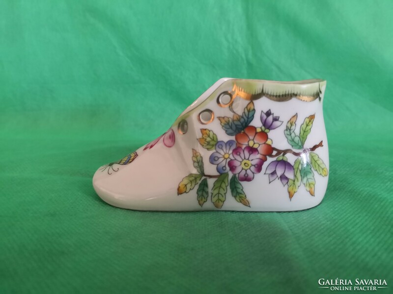Herendi  Victoria (VBO) mintás cipő, rózsaszínű fűzővel (Viktória)