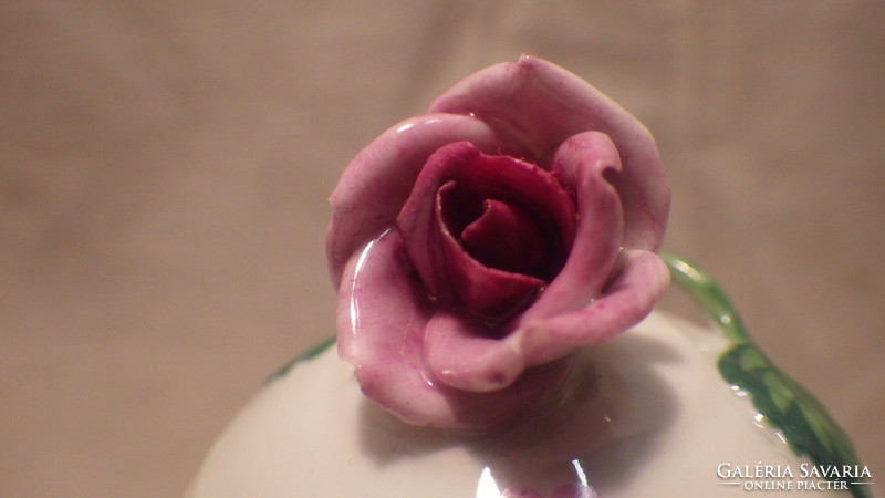 Herendi porcelán rózsa fogantyús makulátlan kávé kiöntő 1939