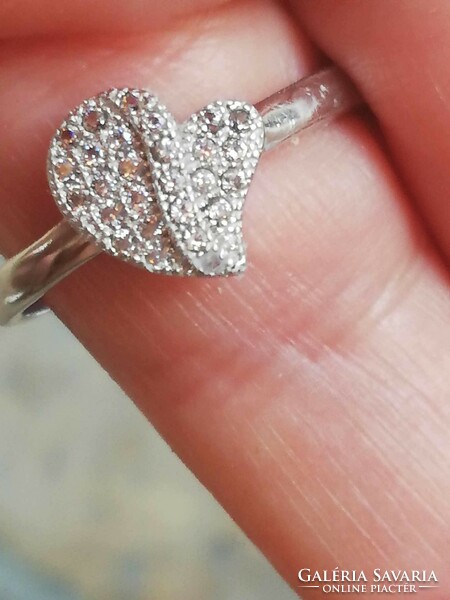 Szívecskés ezüst gyűrű