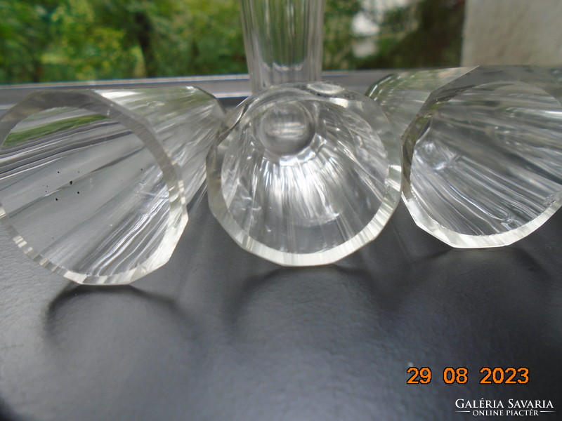 Rare thick-walled glasses polished to 12 square plates