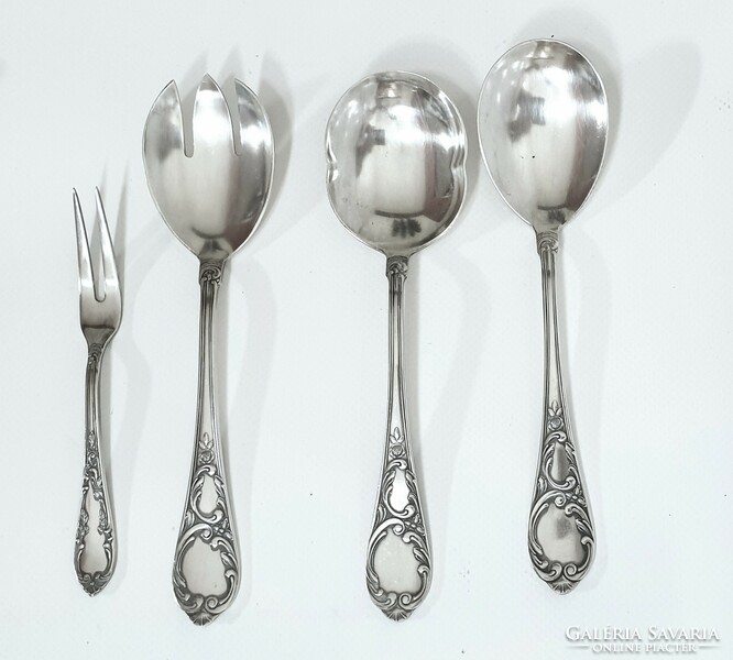 Silver-plated, art nouveau, Solingen, Gebrüder krumm 6-person cutlery set (54 pieces)