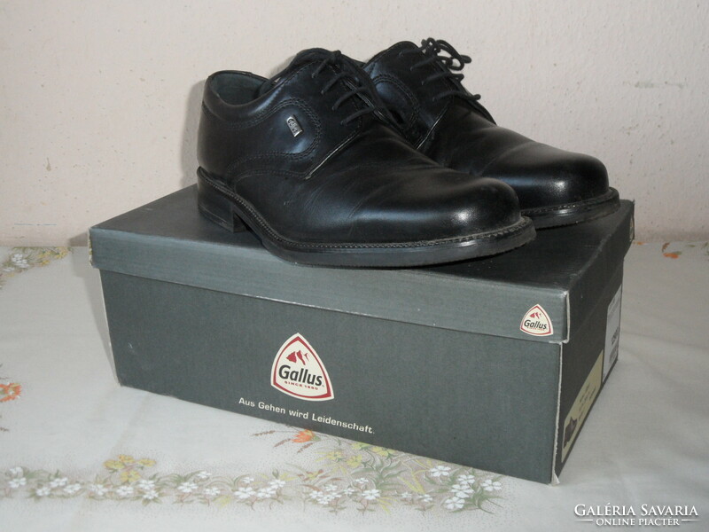 Gallus fekete bőr férfi alkalmi cipő ( 43/44 -es )
