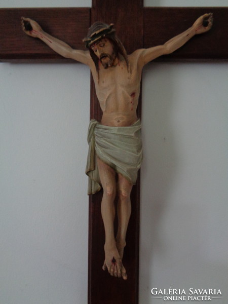 Impressive carved corpus crucifix ca. 1900
