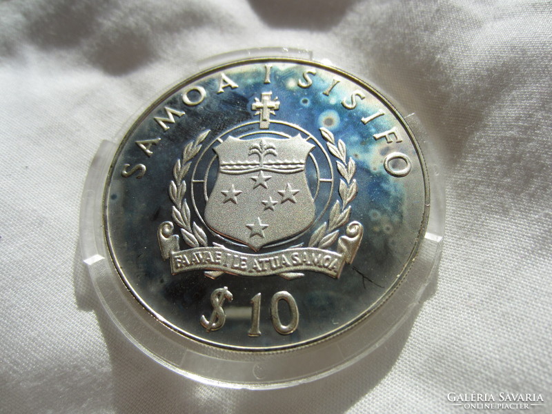 Samoa 1980 dr. Wilhem 10 tala 31.47 G rare silver coin
